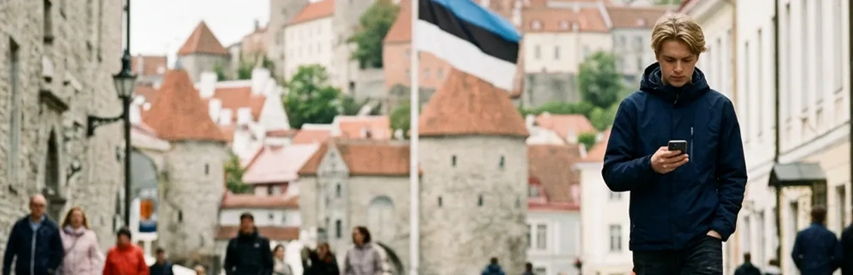 People walking in the streets of Estonia