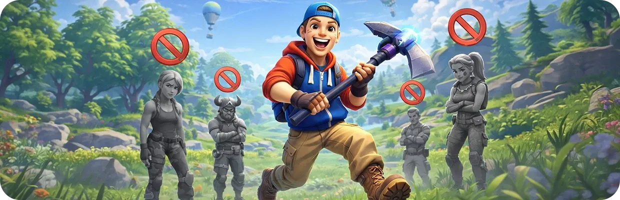 An image of Fortnite characters in-game