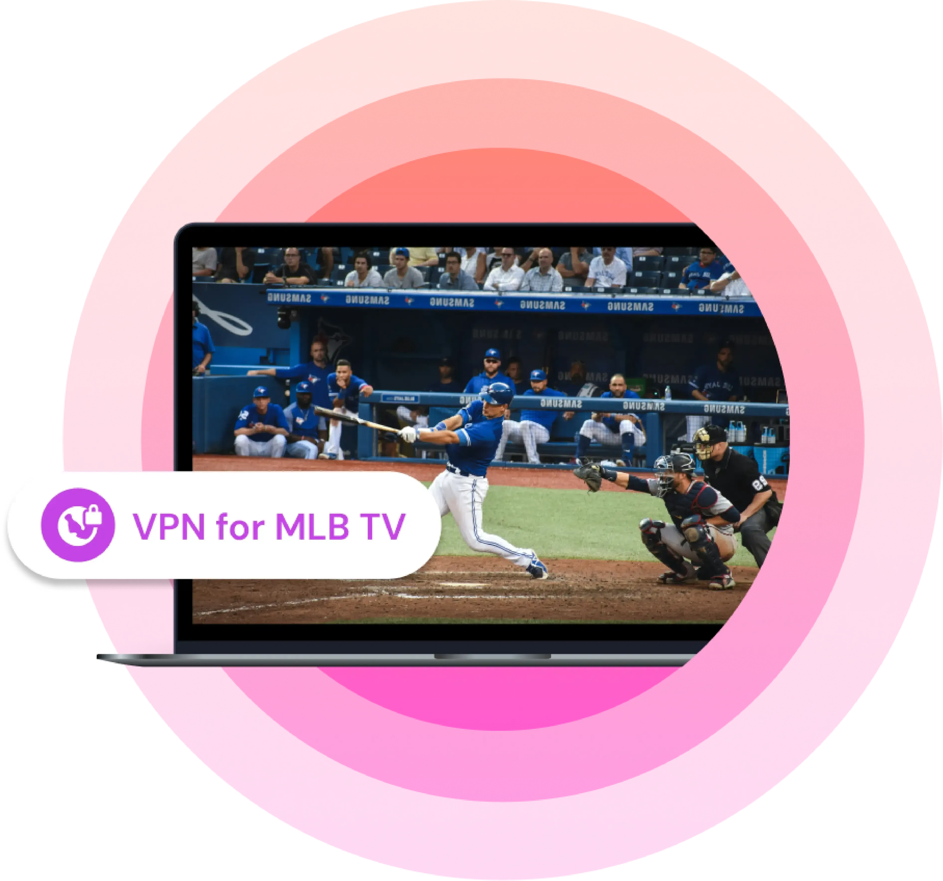 A laptop with a baseball game on it
