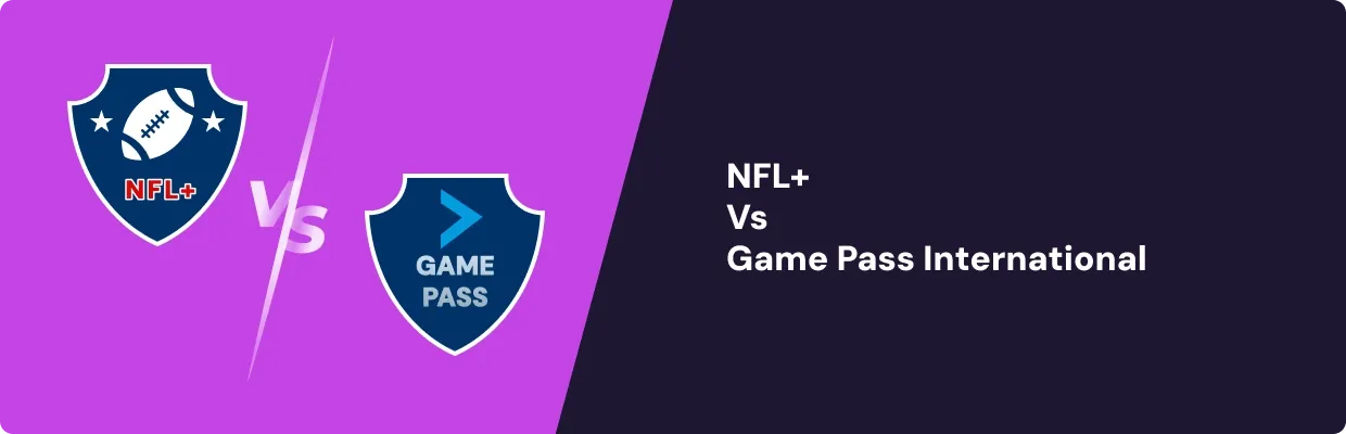 NFL+ and Game Pass logos in comparison