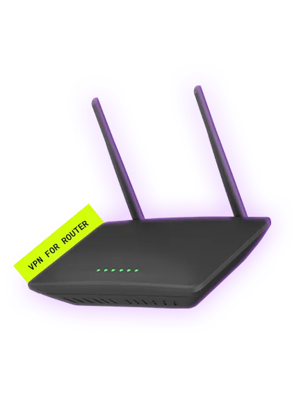 A black Wi-Fi router.