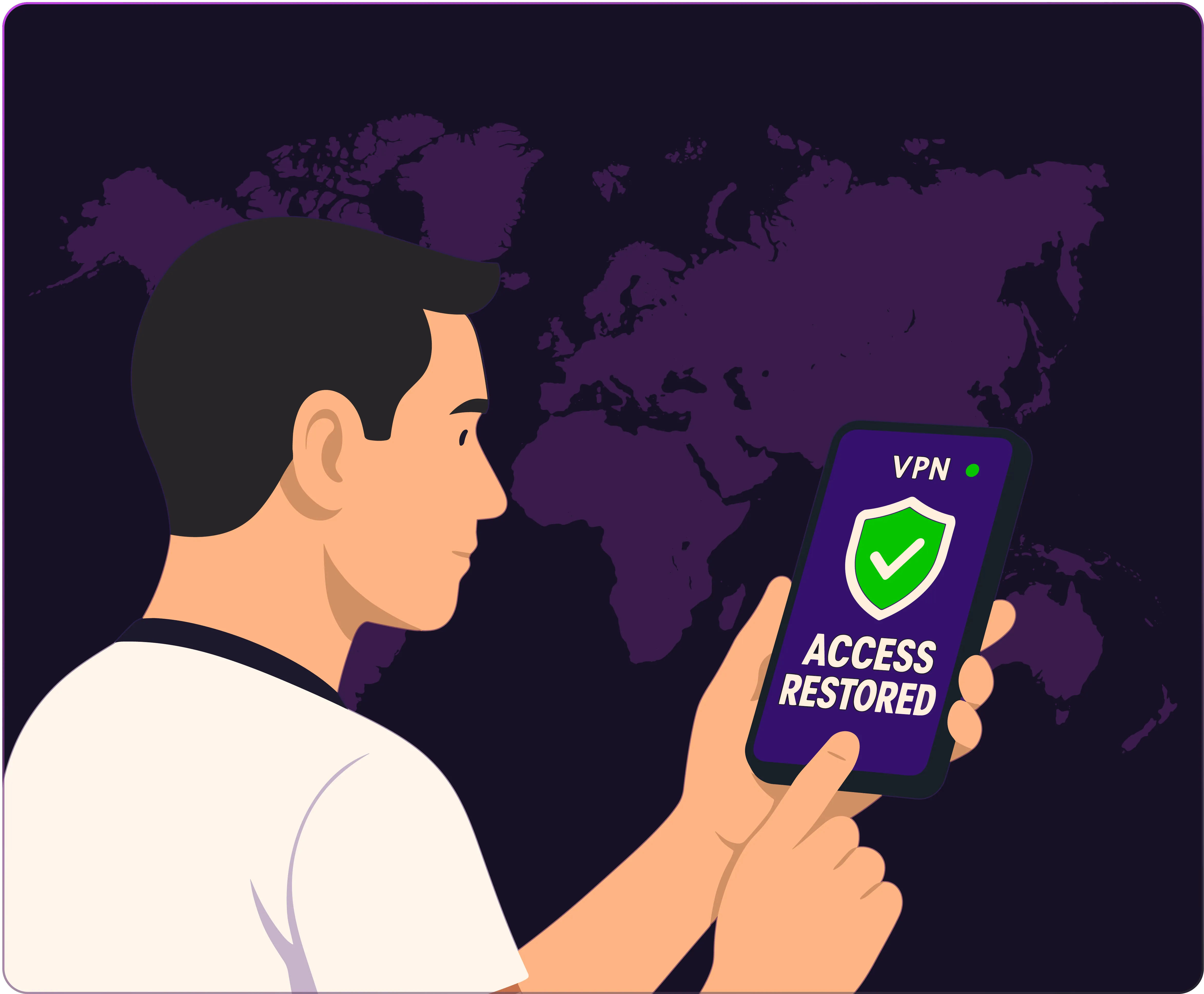 person being able to access content online due to vpn