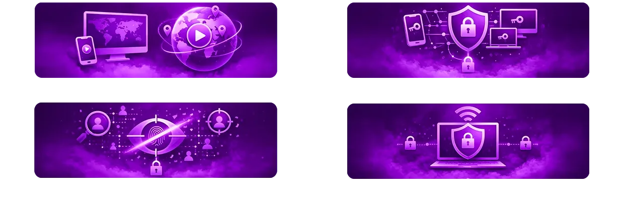 An illustration showing how a VPN protects digital autonomy