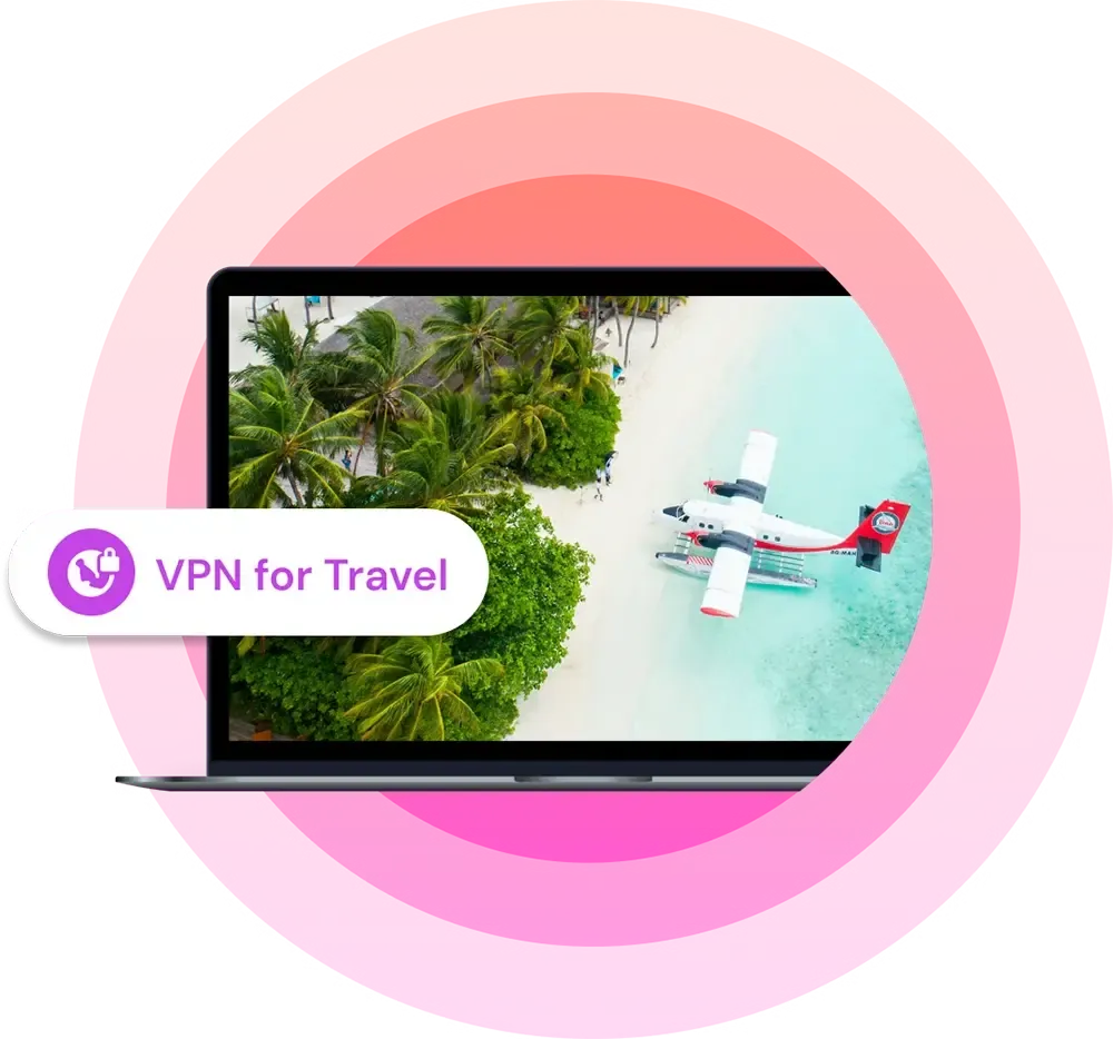 A laptop with an image of a sandy beach on the screen