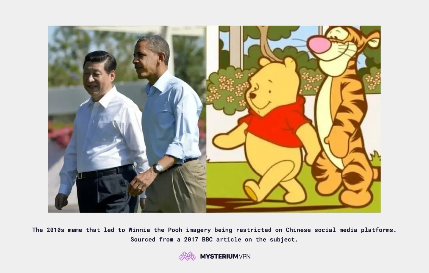 The 2010s meme that led to Winnie the Pooh imagery being restricted on Chinese social media platforms.